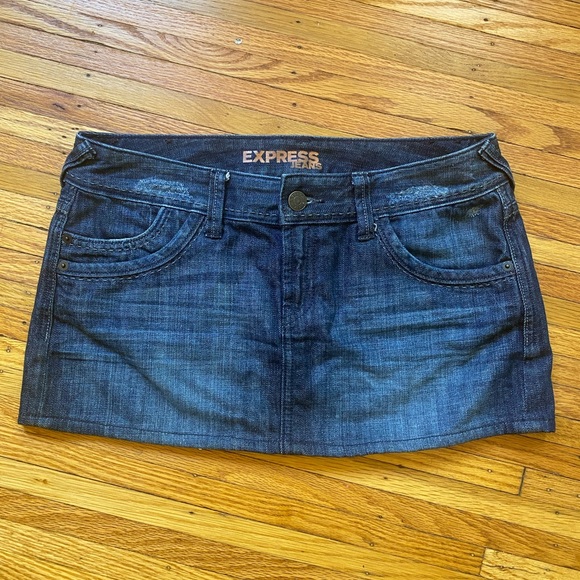 Express Skirts Vintage Express Jeans Low Rise Mini Skirt Poshmark